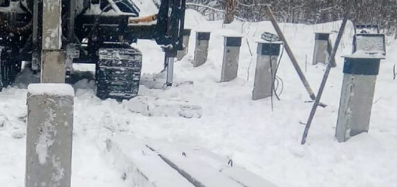 Фундамент на забивных ЖБ сваях