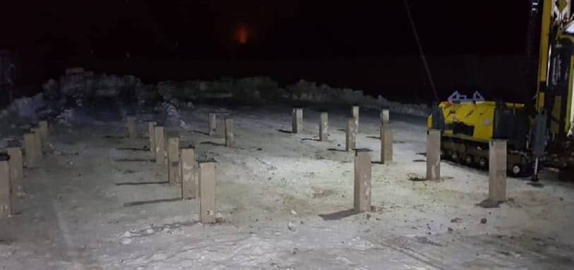 Фундамент на забивных ЖБ сваях